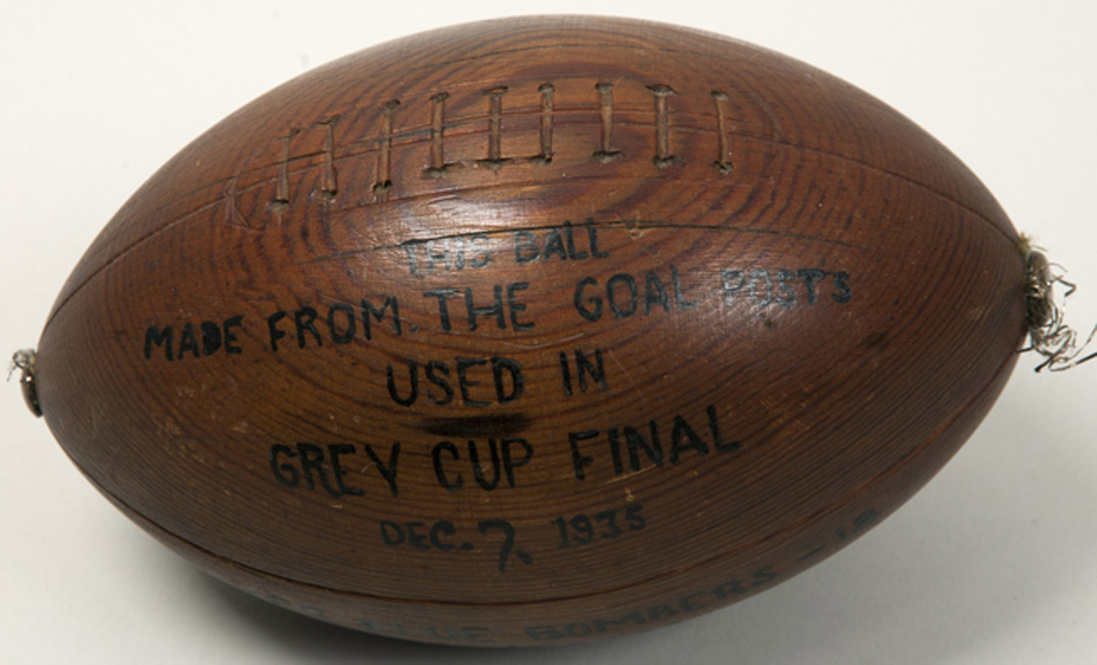 1935 Grey Cup Souvenir Wood Football